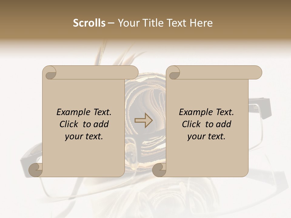 A Pair Of Glasses Sitting On Top Of A Book PowerPoint Template