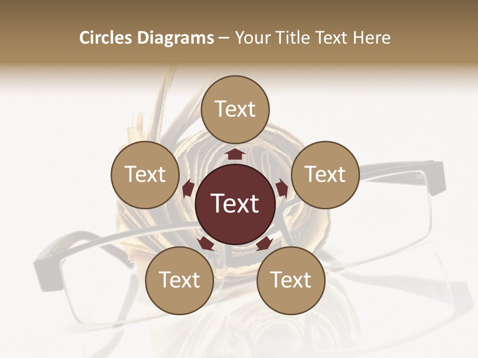 A Pair Of Glasses Sitting On Top Of A Book PowerPoint Template