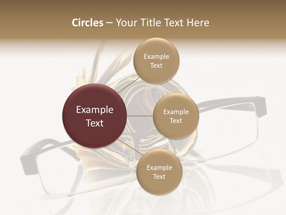 A Pair Of Glasses Sitting On Top Of A Book PowerPoint Template