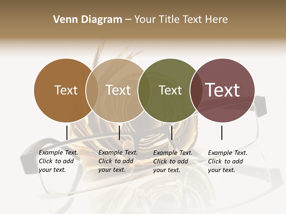 A Pair Of Glasses Sitting On Top Of A Book PowerPoint Template