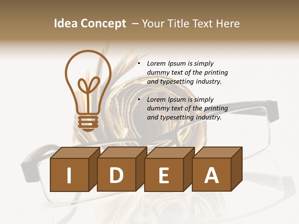 A Pair Of Glasses Sitting On Top Of A Book PowerPoint Template