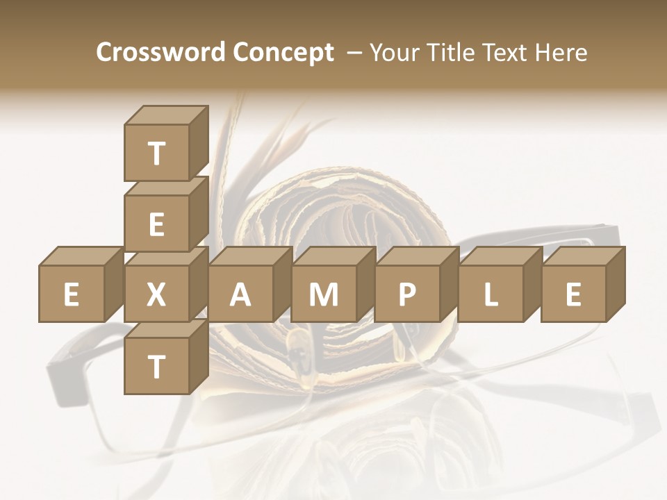 A Pair Of Glasses Sitting On Top Of A Book PowerPoint Template