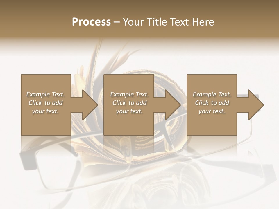 A Pair Of Glasses Sitting On Top Of A Book PowerPoint Template