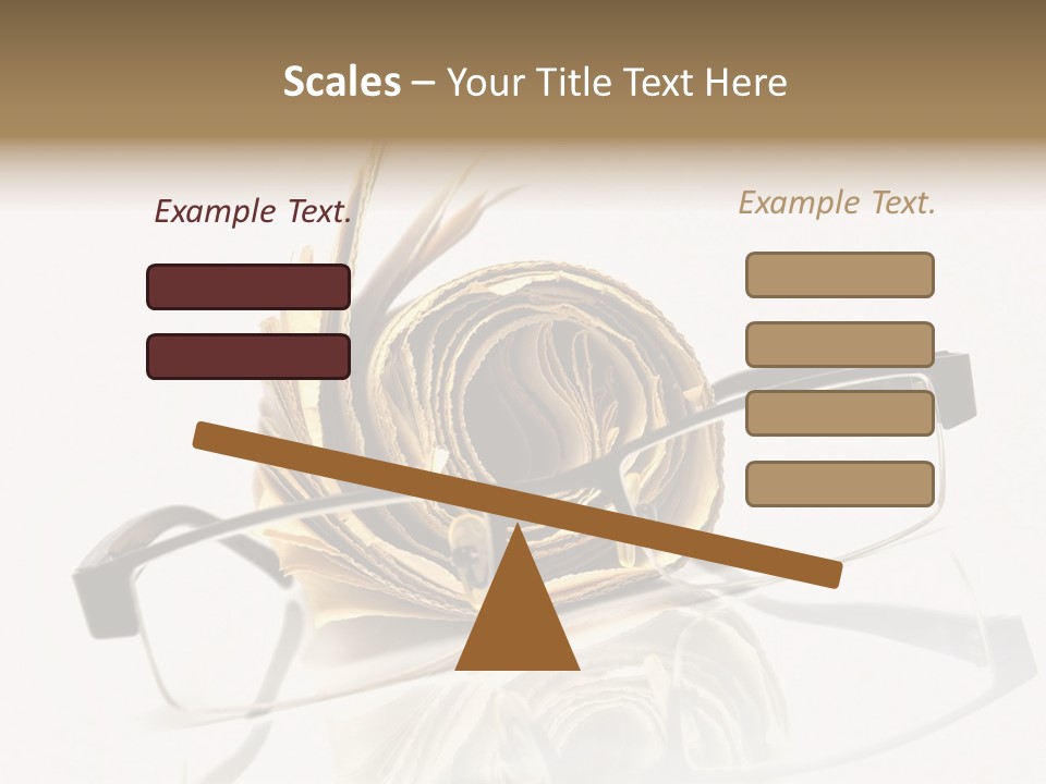 A Pair Of Glasses Sitting On Top Of A Book PowerPoint Template