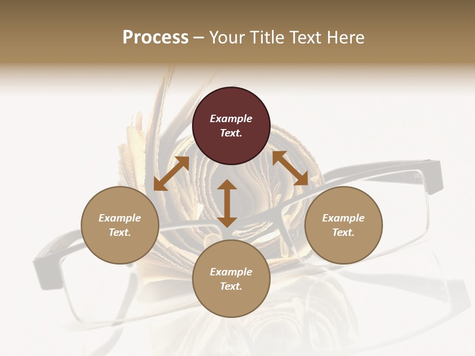A Pair Of Glasses Sitting On Top Of A Book PowerPoint Template