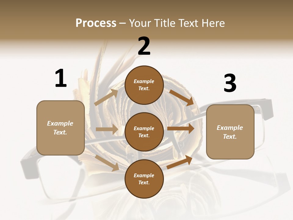 A Pair Of Glasses Sitting On Top Of A Book PowerPoint Template