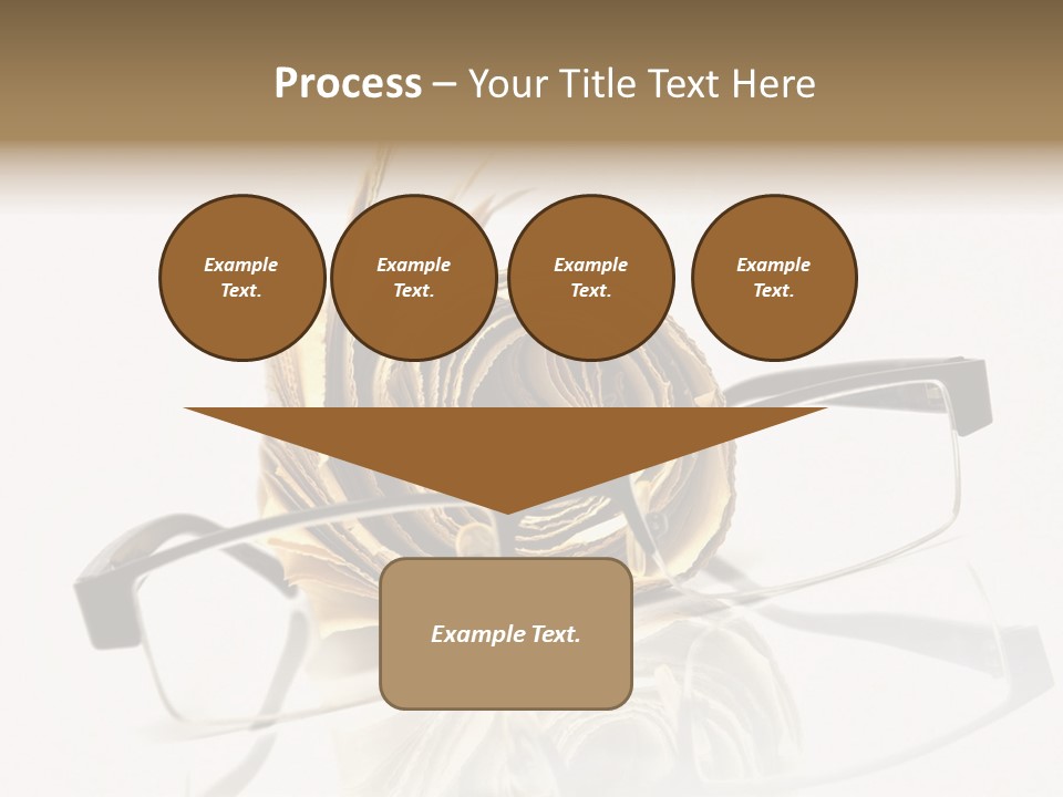 A Pair Of Glasses Sitting On Top Of A Book PowerPoint Template