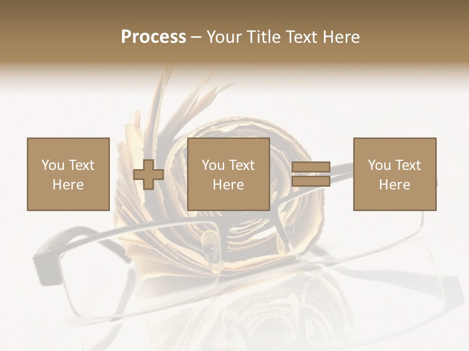 A Pair Of Glasses Sitting On Top Of A Book PowerPoint Template