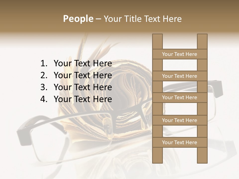 A Pair Of Glasses Sitting On Top Of A Book PowerPoint Template