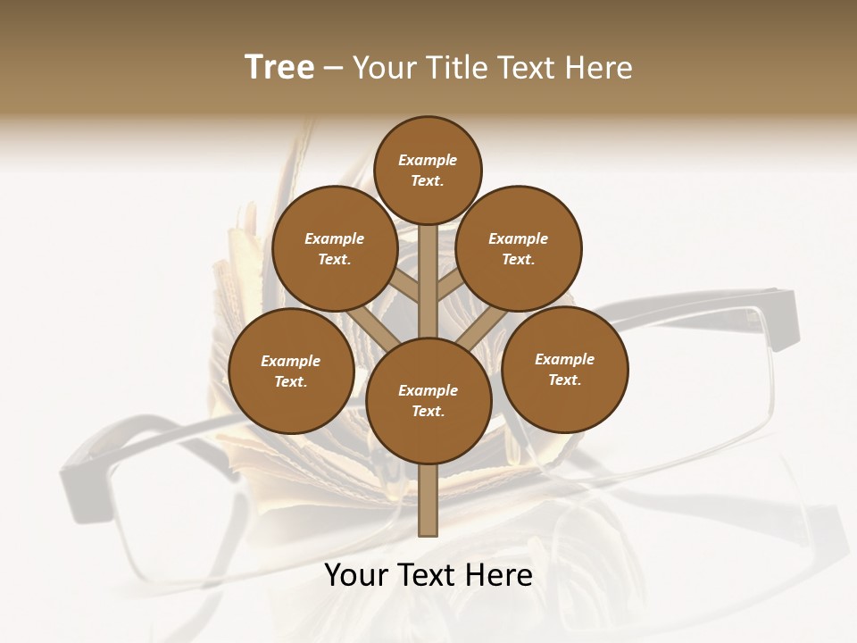 A Pair Of Glasses Sitting On Top Of A Book PowerPoint Template