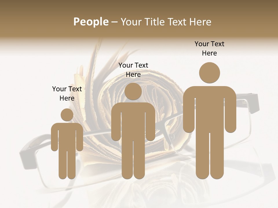 A Pair Of Glasses Sitting On Top Of A Book PowerPoint Template