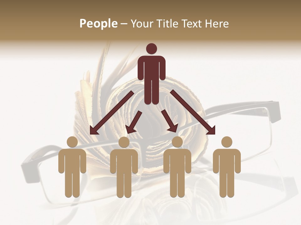 A Pair Of Glasses Sitting On Top Of A Book PowerPoint Template