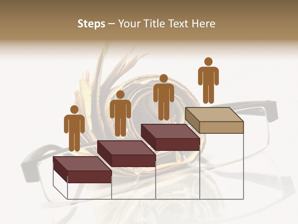 A Pair Of Glasses Sitting On Top Of A Book PowerPoint Template