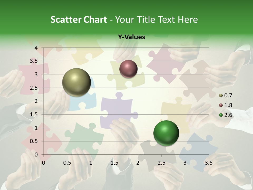 A Group Of People Holding Puzzle Pieces Together PowerPoint Template