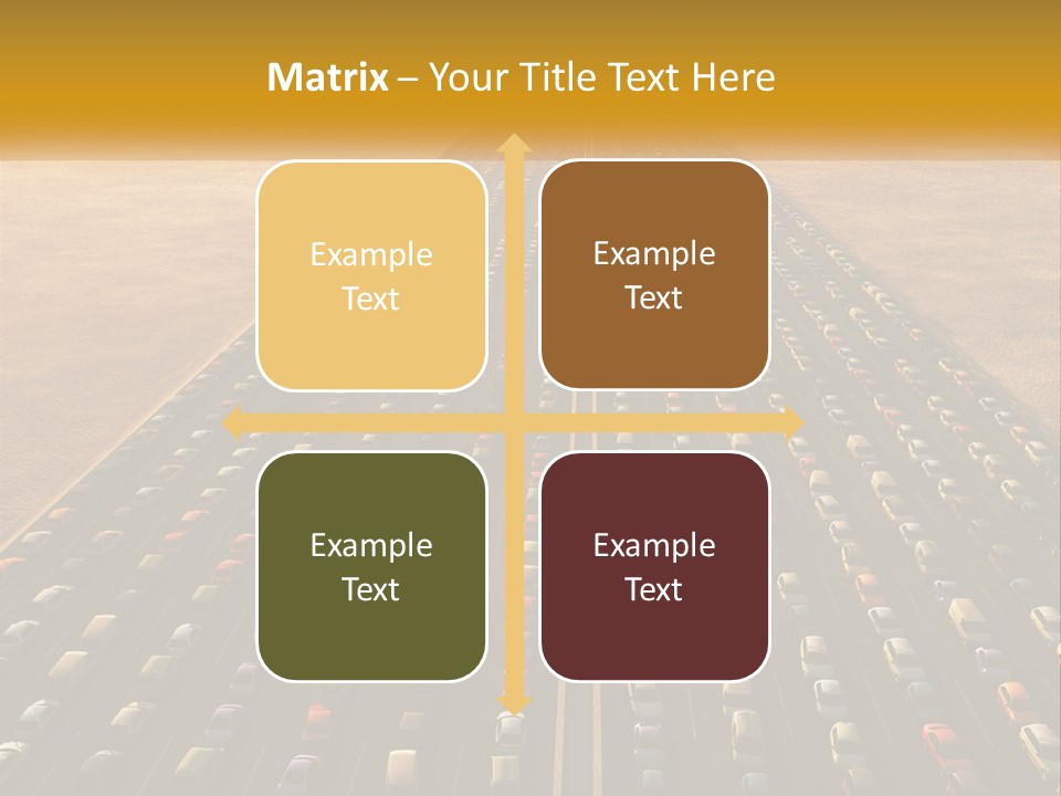 A Highway With A Lot Of Cars In The Middle Of It PowerPoint Template