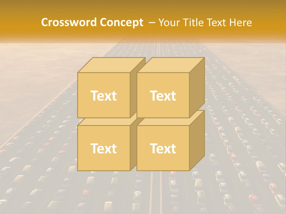 A Highway With A Lot Of Cars In The Middle Of It PowerPoint Template