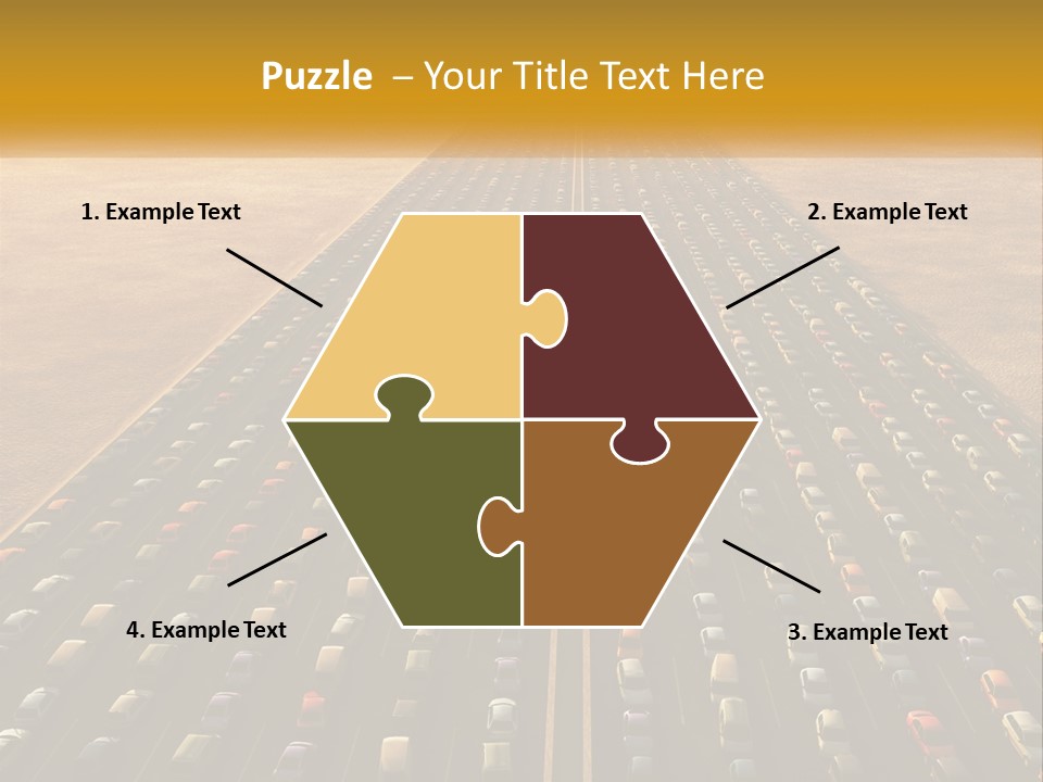 A Highway With A Lot Of Cars In The Middle Of It PowerPoint Template