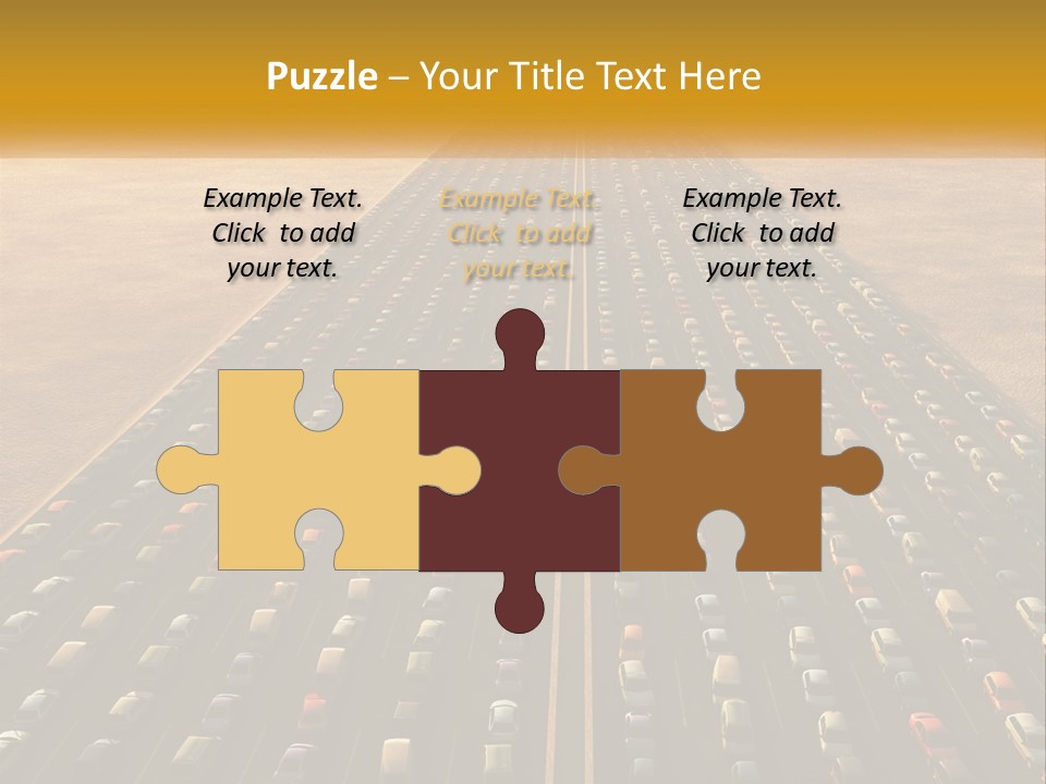 A Highway With A Lot Of Cars In The Middle Of It PowerPoint Template