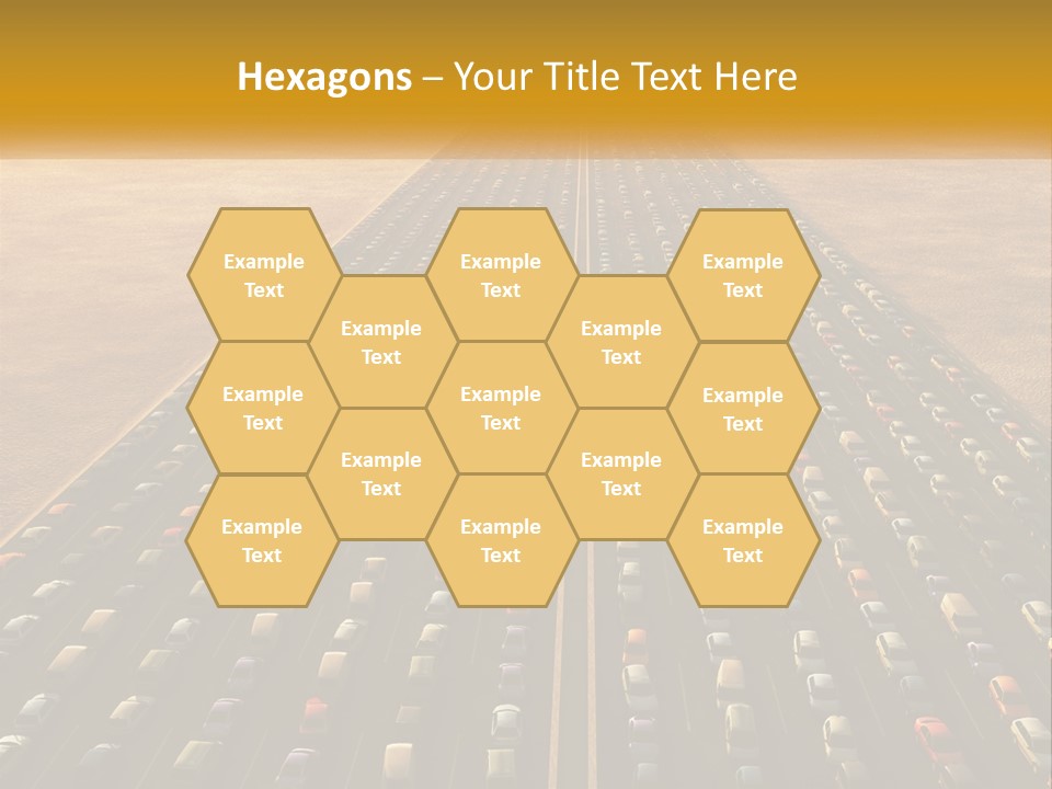 A Highway With A Lot Of Cars In The Middle Of It PowerPoint Template