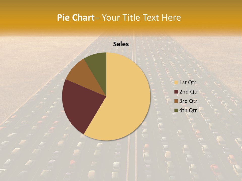 A Highway With A Lot Of Cars In The Middle Of It PowerPoint Template