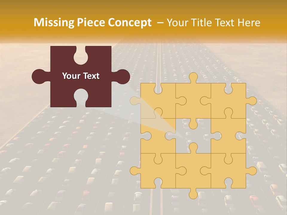 A Highway With A Lot Of Cars In The Middle Of It PowerPoint Template