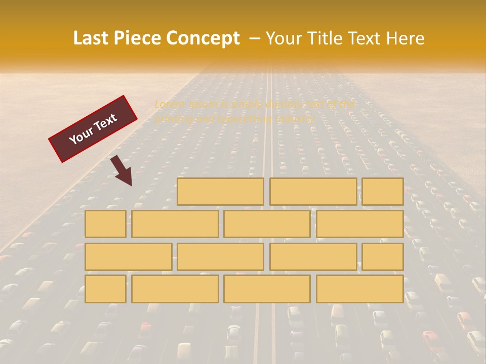 A Highway With A Lot Of Cars In The Middle Of It PowerPoint Template