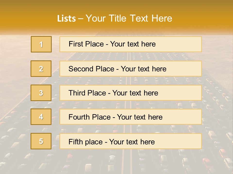A Highway With A Lot Of Cars In The Middle Of It PowerPoint Template