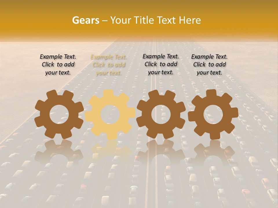 A Highway With A Lot Of Cars In The Middle Of It PowerPoint Template