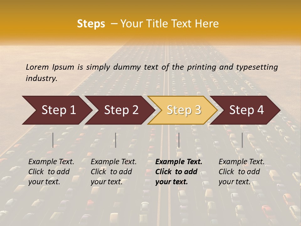 A Highway With A Lot Of Cars In The Middle Of It PowerPoint Template