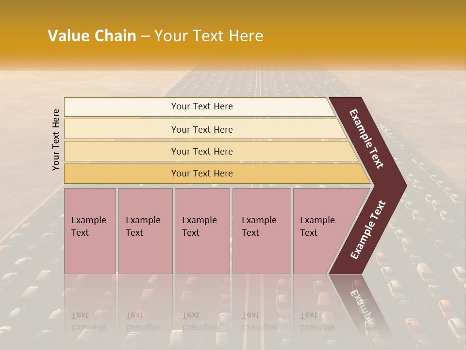 A Highway With A Lot Of Cars In The Middle Of It PowerPoint Template