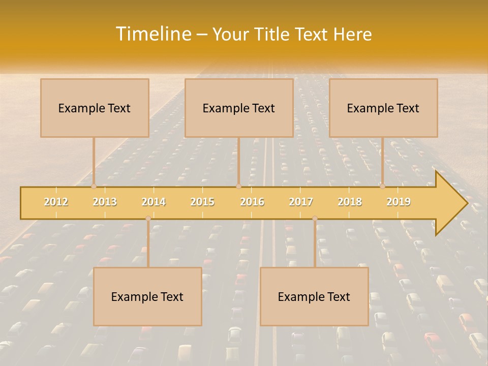 A Highway With A Lot Of Cars In The Middle Of It PowerPoint Template