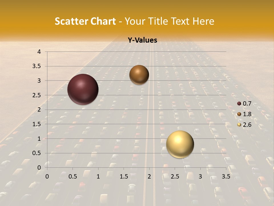A Highway With A Lot Of Cars In The Middle Of It PowerPoint Template