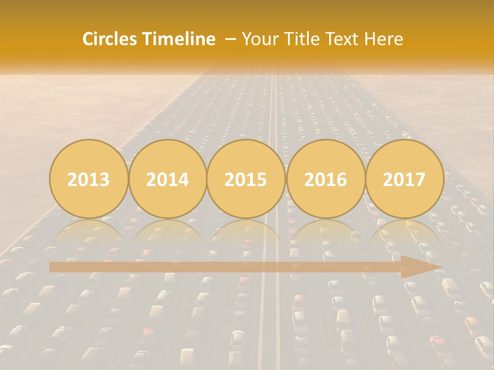 A Highway With A Lot Of Cars In The Middle Of It PowerPoint Template