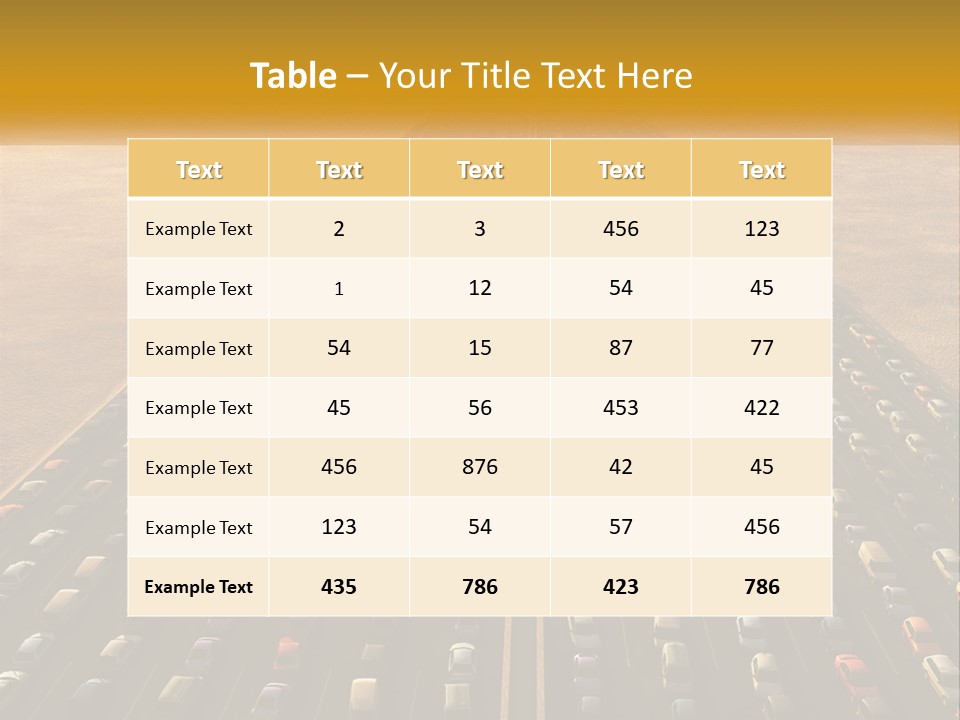 A Highway With A Lot Of Cars In The Middle Of It PowerPoint Template
