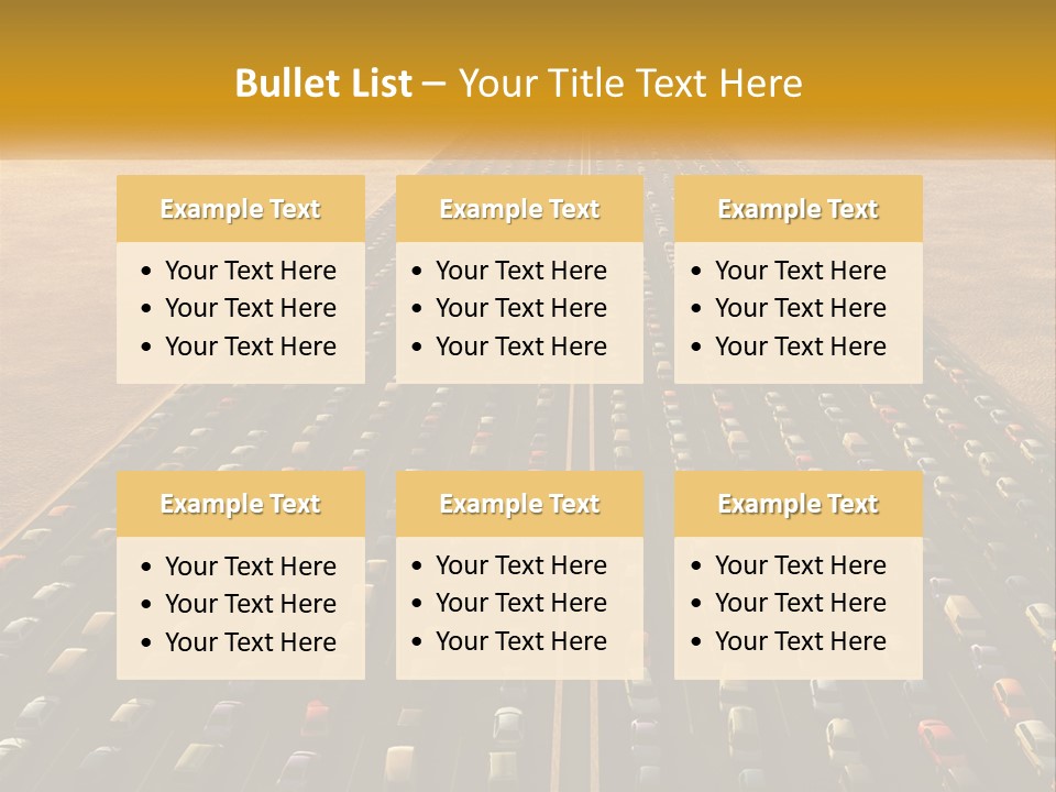 A Highway With A Lot Of Cars In The Middle Of It PowerPoint Template