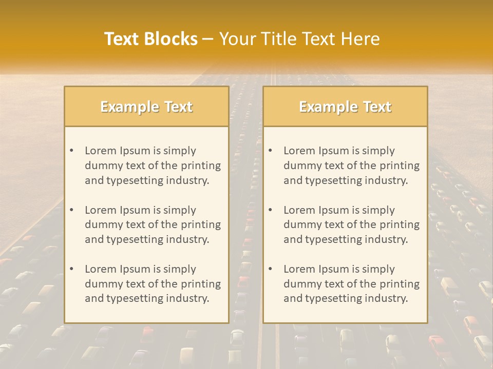 A Highway With A Lot Of Cars In The Middle Of It PowerPoint Template