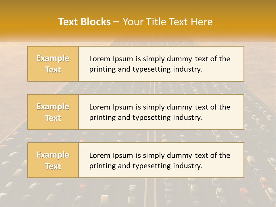 A Highway With A Lot Of Cars In The Middle Of It PowerPoint Template