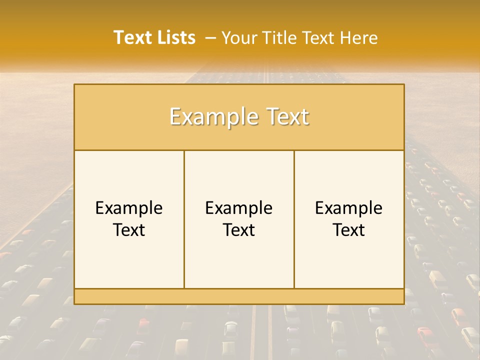 A Highway With A Lot Of Cars In The Middle Of It PowerPoint Template