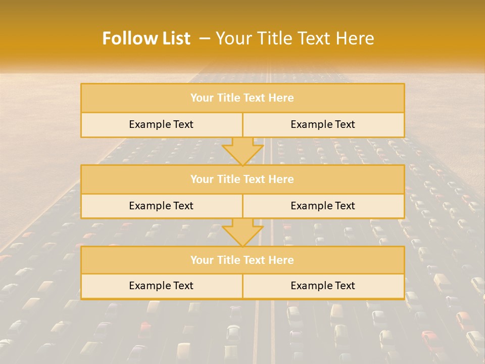A Highway With A Lot Of Cars In The Middle Of It PowerPoint Template