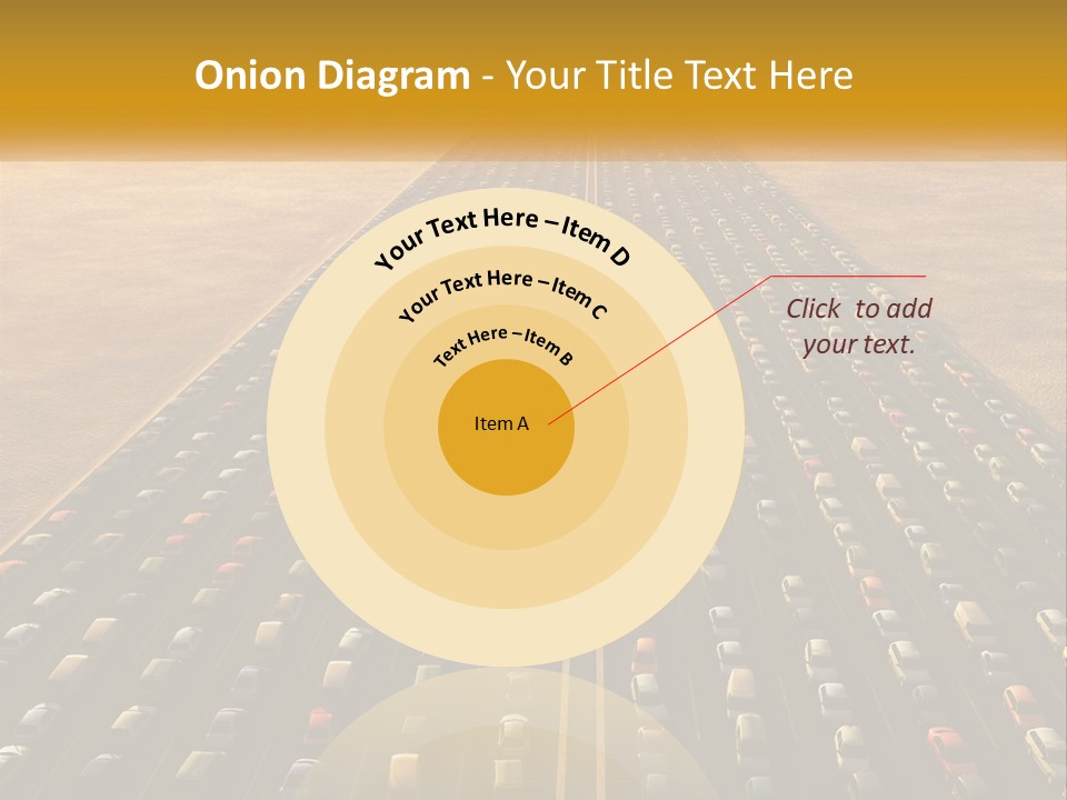 A Highway With A Lot Of Cars In The Middle Of It PowerPoint Template