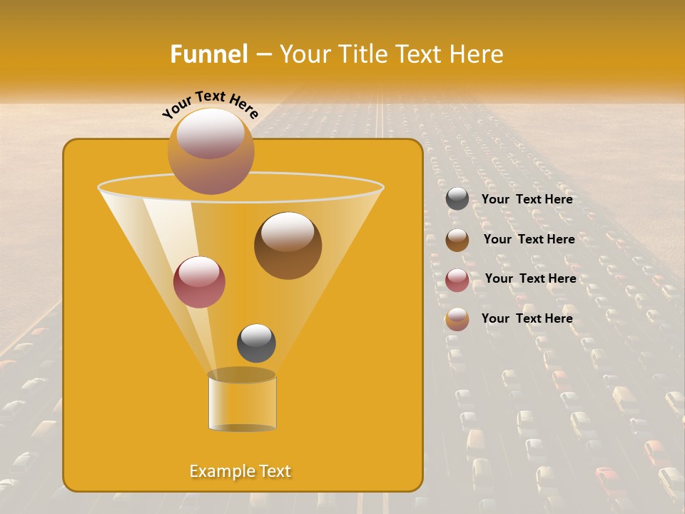 A Highway With A Lot Of Cars In The Middle Of It PowerPoint Template