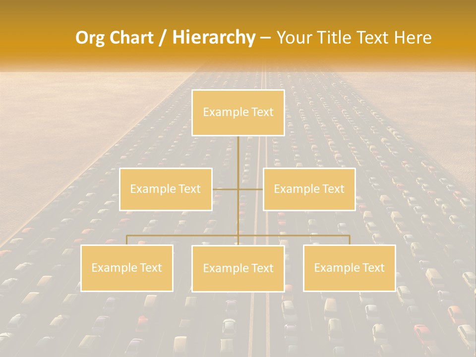 A Highway With A Lot Of Cars In The Middle Of It PowerPoint Template