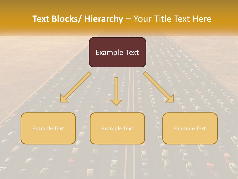 A Highway With A Lot Of Cars In The Middle Of It PowerPoint Template