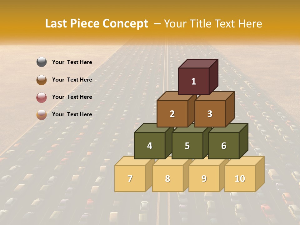 A Highway With A Lot Of Cars In The Middle Of It PowerPoint Template