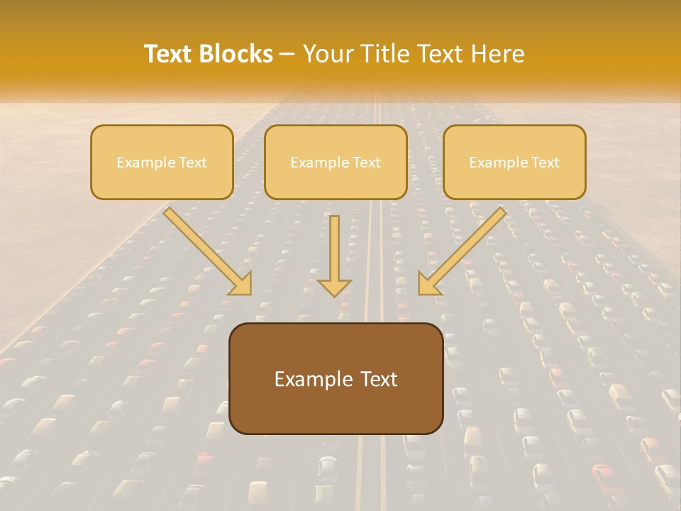 A Highway With A Lot Of Cars In The Middle Of It PowerPoint Template
