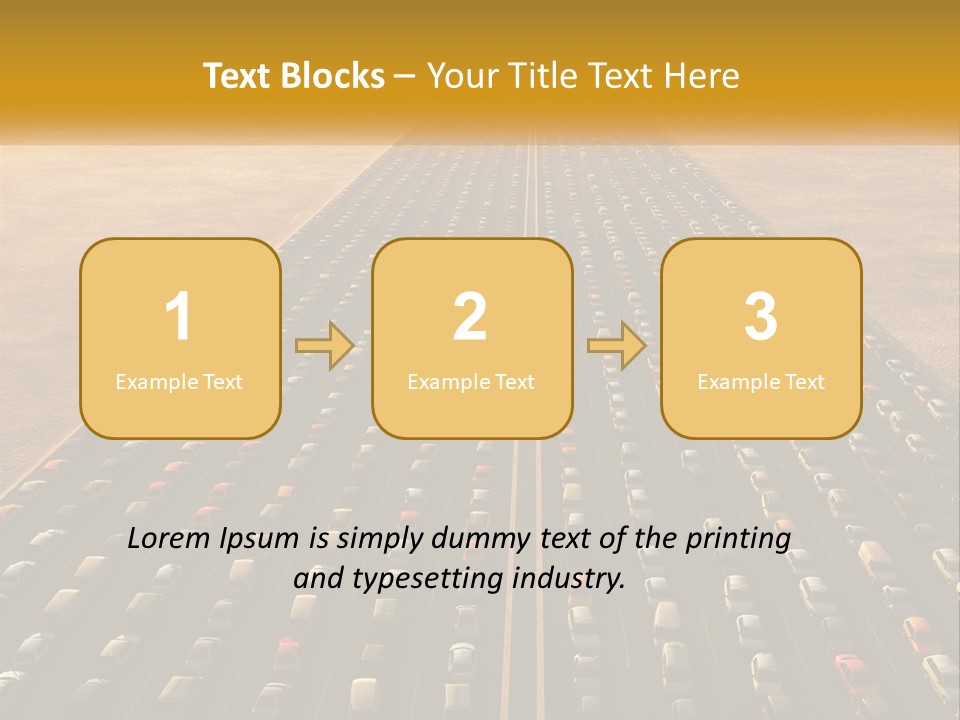 A Highway With A Lot Of Cars In The Middle Of It PowerPoint Template