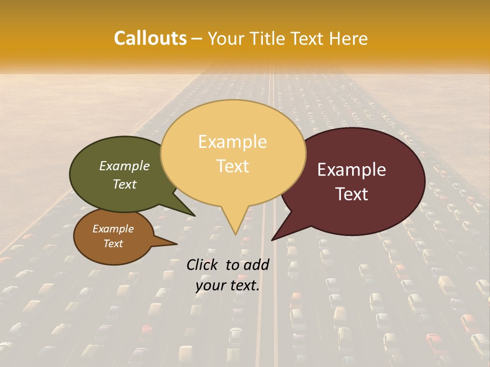 A Highway With A Lot Of Cars In The Middle Of It PowerPoint Template