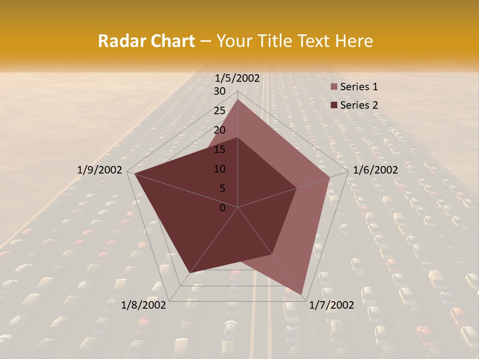 A Highway With A Lot Of Cars In The Middle Of It PowerPoint Template