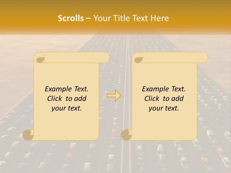 A Highway With A Lot Of Cars In The Middle Of It PowerPoint Template