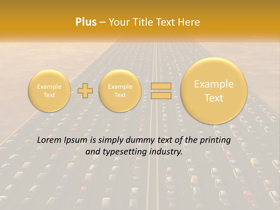 A Highway With A Lot Of Cars In The Middle Of It PowerPoint Template